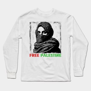 Free Palestine / Original Retro Design Long Sleeve T-Shirt